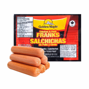 Salchichas de Pollo y Cerdo. Paquete de 10 Unidades.