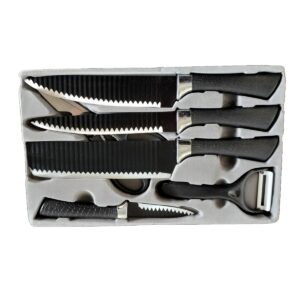 Set Cuchillos. Hojas Onduladas Antiadherentes.